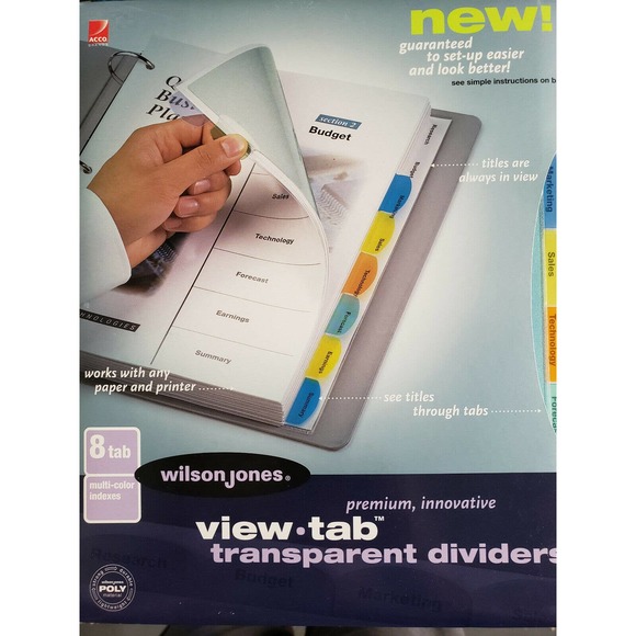 Wilson Jones View-tab Transparent Dividers - - Picture 4 of 4